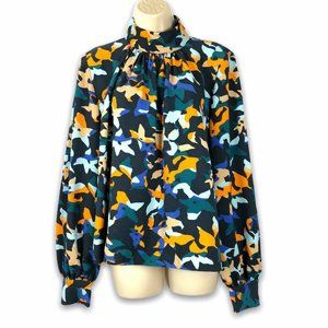 Stine Goya Top M Azalea Eddy Floral Print Cloque